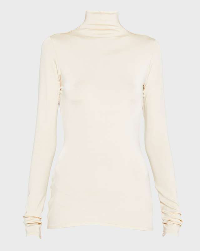 Noor Turtleneck Stretch-Knit Top